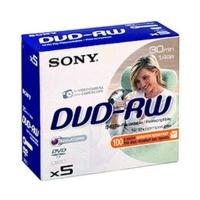 sony dvd rw mini 1 4gb 30min 2x 5pk jewel case