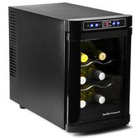 sommelier 6 bottle wine chiller cellar black