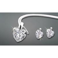 Solitaire Heart Jewellery Set