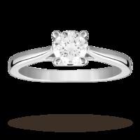 Solitaire Brilliant Cut 0.70 Carat Diamond Ring Set In 18 Carat White Gold