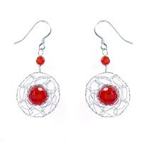 Soleil du Sud Carnelian silver earrings