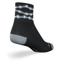 sock guy classic 3 cuff socks chains black lxl