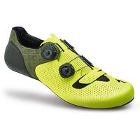 specialized sworks 6 clip road shoe neon yellow