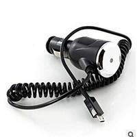 Spiral Cable Micro USB Car Power Charger for Samsung Galaxy and Other Cellphones (Black)