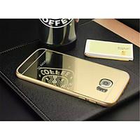 Special Design High quality Solid Color Metal Bumper Plating mirror Back Cover for Samsung S6