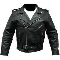 Spada Classic Cruiser Leather Motorcycle Jacket And Back Protector