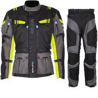 Spada Lati2ude Motorcycle Jacket & Trousers Black Fluorescent/Black Anthracite Kit