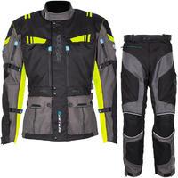 spada lati2ude motorcycle jacket amp trousers black fluorescentblack a ...