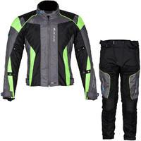 Spada Air Pro 2 Motorcycle Jacket & Trousers Black Silver Fluorescent Kit