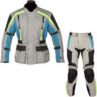 Spada Turini Motorcycle Jacket & Trousers Platinum Blue Kit