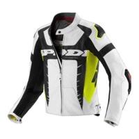 spidi warrior pro leather jacket whiteyellow