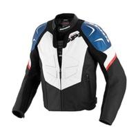 spidi trk evo leather jacket blackwhiteblue