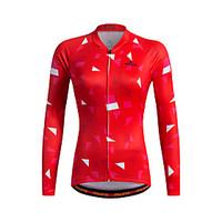 Sports Cycling Jersey Women\'s Long Sleeve BikeBreathable / Thermal / Warm / Quick Dry / Front Zipper / Sweat-wicking / Soft / YKK Zipper