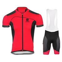 Sports Cycling Jersey with Bib Shorts Men\'s Short SleeveBreathable Quick Dry Anatomic Design