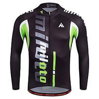 Sports Cycling Jersey Men\'s Long Sleeve BikeBreathable Quick Dry Moisture Permeability Front Zipper Reflective Strips Sweat-wicking Soft