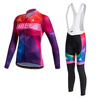 Sports Cycling Jersey Women\'s Long Sleeve BikeThermal / Warm / Quick Dry / Fleece Lining / Moisture Permeability / Reflective Strips /