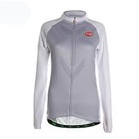 Sports Cycling Jersey Women\'s Long Sleeve Breathable / Thermal / Warm / Front Zipper / Ultra Light Fabric Bike Jersey