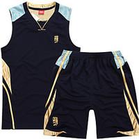 Sports Men\'s Sleeveless Leisure Sports / Running / Badminton / Basketball Clothing Sets/Suits Baggy Shorts Breathable / Quick DryL / XL /