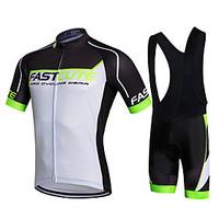 Sports Cycling Jersey with Bib Shorts Men\'s Short Sleeve BikeBreathable / Quick Dry / Moisture Permeability / 3D Pad / Reduces Chafing /