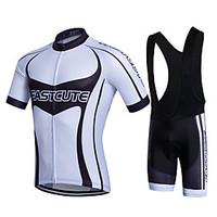 Sports Cycling Jersey with Bib Shorts Men\'s Short Sleeve BikeBreathable / Quick Dry / Moisture Permeability / 3D Pad / Reduces Chafing /