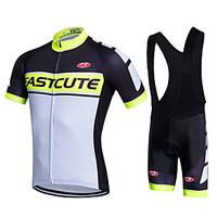 Sports Cycling Jersey with Bib Shorts Men\'s Short Sleeve BikeBreathable / Quick Dry / Moisture Permeability / 3D Pad / Reduces Chafing /