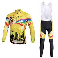 sports cycling jersey with bib tights mens long sleeve bikebreathable  ...