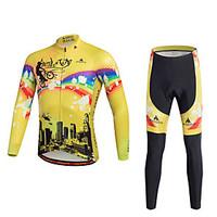 sports cycling jersey with bib tights mens long sleeve bikebreathable  ...