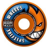 spitfire formula four radial orange blast skateboard wheels 52mm
