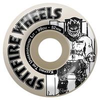spitfire death ride 99d skateboard wheels white 52mm