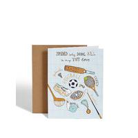 sports equipment birthday card