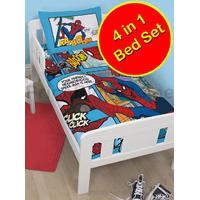 Spiderman Thwip 4 in 1 Junior Bed Set (Duvet, Pillow and Covers)