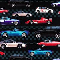 sports cars gift wrapping paper