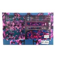 Spiral Summer Blossom Stationary Set