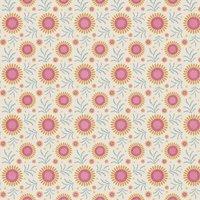 Spring Diaries Sunflower Dove White Fat Quarter by Groves 375347