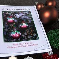 Spellbound Beads Trio of Christmas Puddings - Make 3 - Exclusive Design 358386