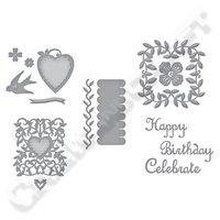 Spellbinders Sharyn Sowell Joyous Celebrations Essential Die Collection with Free Tiny Floral and Swallow and Heart Dies 407544