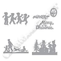 Spellbinders Sharyn Sowell Festive Fun Silhouette Collection With Free Christmas Card Die 407543