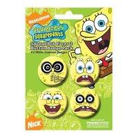 Spongebob Squarepants - Faces 2 - Badge Pack - 4 x 38mm Badges