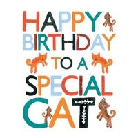 special cat birthday card for cats
