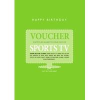 sports voucher | personalised birthday card