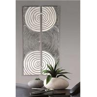 Sphere Wall Painting Rectangular In Antique Silver
