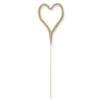 Sparkler Candle Heart Gold