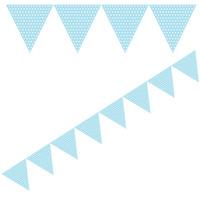 Spotty Paper Party Flag Bunting Pale Blue