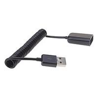 spring coiled usb 20 male to female extend cable 1m