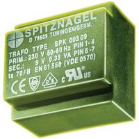 spitznagel spk 05509 pcb mount transformer 230v to 9v 55va