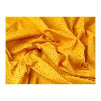 Spotty Dotty Print Cotton Poplin Dress Fabric Yellow Orange