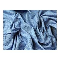 Spotty Dotty Print Cotton Poplin Dress Fabric Royal Blue