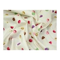 spotty sweet treats print cotton poplin fabric creampink multi