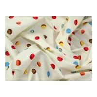 Spotty Sweet Treats Print Cotton Poplin Fabric Cream/Red Multi