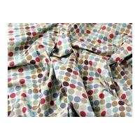 Spots Print Soft Cotton Canvas Dress Fabric Multicoloured